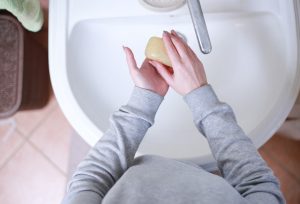 barbershop hand washing