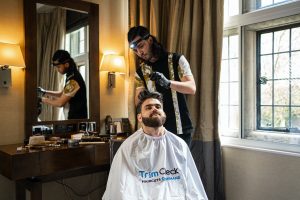 TrimCheck hotel room haircut