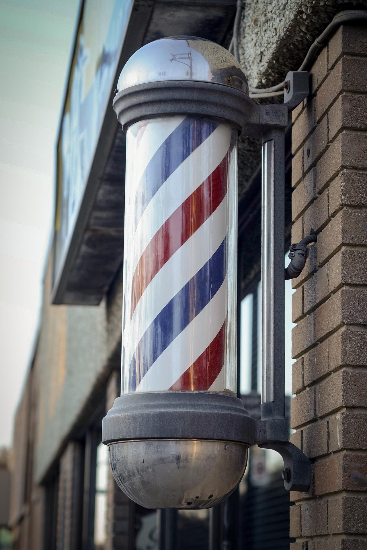 barbershop pole red white and blue